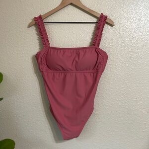 KONA Sol ruffle straps square neck swimsuit